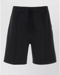 Valentino Garavani - Jersey Bermuda Shorts Elastic Waistband Back Pocket - Lyst