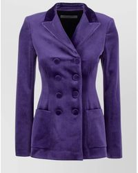 Philosophy - Velvet Double-Breasted Blazer - Lyst