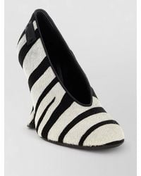 Moschino - Leather Zebra Print Pumps - Lyst