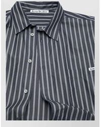 Acne Studios - Striped Cotton Long-Sleeve Shirt - Lyst