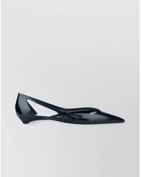 Prada - Cut-Out Pointed Toe Ballerina Shoes - Lyst