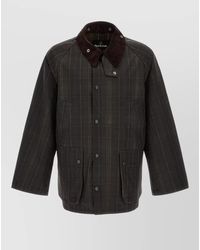 Barbour - Waxed Cotton Tartan Single Breasted Coat - Lyst