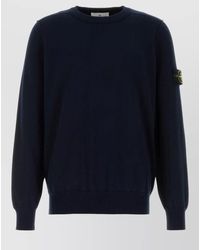 Stone Island - Fine-Knit Cotton Crew-Neck Sweater - Lyst