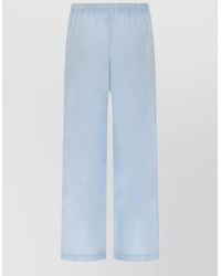 120% Lino - Wide Leg Linen Tailored Pants - Lyst