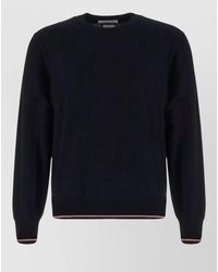 Thom Browne - Wool Blend Crew Neck Sweater Ribbed - Lyst
