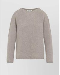 Max Mara - Georg Crew Neck Sweater With Ribbed Cuffs And Hem - Lyst