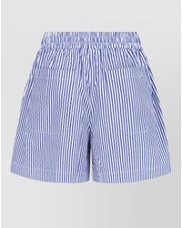 P.A.R.O.S.H. - Straight Shorts Striped Pattern Side Pockets - Lyst