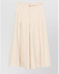 Zimmermann - Wool Pleated Wide-Leg Trousers - Lyst