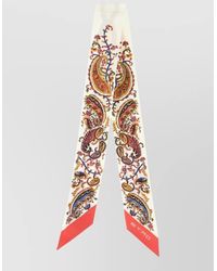 Etro - Silk Foulard Paisley Pattern Contrast Border - Lyst