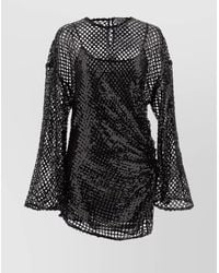 The Attico - Sequin Mesh Mini Dress - Lyst
