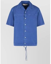 Marni - Cotton Shirt Drawstring Hem Short Sleeves - Lyst