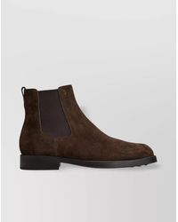 Tod's - Suede Leather Chelsea Ankle Boots - Lyst
