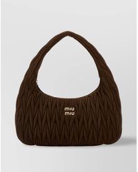 Miu Miu - Matelassé Lamb Leather Shoulder Bag - Lyst