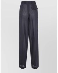 Tom Ford - Virgin Wool Pleated Wide-Leg Trousers - Lyst