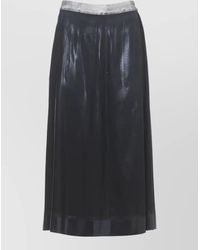 Maison Margiela - Satin Midi Skirt Flared Hem Contrasting Waist - Lyst