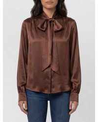 FEDERICA TOSI - Silk Tie-Neck Long-Sleeve Blouse - Lyst