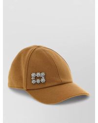 Roger Vivier - Wool Cashmere Crystal Embellished Baseball Cap - Lyst