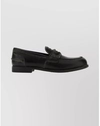 Miu Miu - Round Toe Leather Loafers With Rubber Sole - Lyst