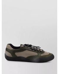 Prada - Lace Up Low Top Sneakers Mesh Rubber - Lyst
