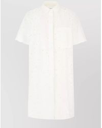 Paul Smith - Lace Shirt Dress Floral Embroidery - Lyst