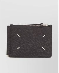 Maison Margiela - Grained Leather Bi-Fold Wallet With Seams - Lyst
