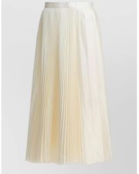 Sandbeige - High Waist Midi Skirt Pleated Design - Lyst