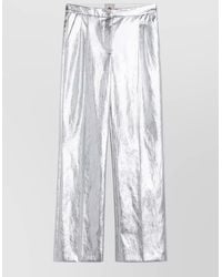 THE GARMENT - Pants Elastic Waistband Metallic Finish Wide Leg - Lyst