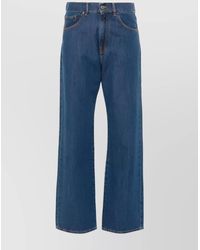 P.A.R.O.S.H. - Denim Mid-Rise Straight-Leg Trousers - Lyst