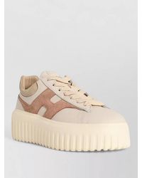 Hogan - Calfskin Leather Low-Top Sneakers - Lyst