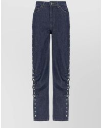 ROTATE BIRGER CHRISTENSEN - Denim High-Rise Straight-Leg Trousers - Lyst