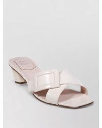 Roger Vivier - Buckle Mule Sandals Open Toe Block Heel - Lyst