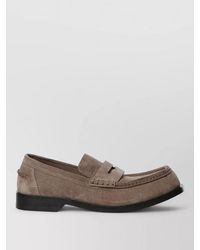 Loewe - Bobine Suede Calfskin Moccasin Loafers - Lyst