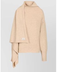 The Attico - Wool Sweater Scarf Asymmetric Draped Design - Lyst