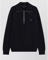 Prada - Fine-Knit Wool Jumper - Lyst