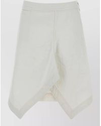 Lemaire - Asymmetric Cotton Denim Skirt - Lyst