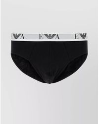 Emporio Armani - Stretch Cotton Brief Set With Elastic Waistband - Lyst