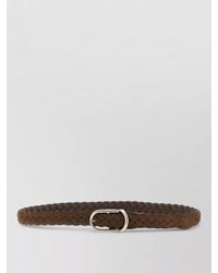 Brunello Cucinelli - Suede Woven Calf Leather Belt Loop - Lyst