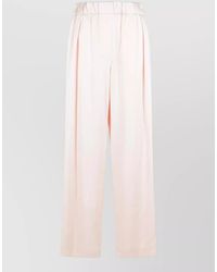 Jil Sander - Acetate Blend Trousers Wide Leg Back Pockets - Lyst