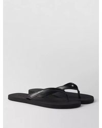 Prada - Leather Flip Flops Flat Sole Thong - Lyst
