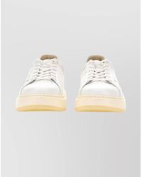 Woolrich - Round Toe Leather Sneaker With Rubber Sole - Lyst
