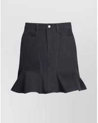 Marc Jacobs - Fluted High Waist Denim Cotton Mini Skirt - Lyst