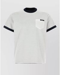Prada - Reversible Cotton T Shirt Chest Pocket - Lyst