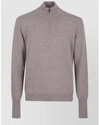 Ballantyne - Cashmere High Neck Half Zip Sweater - Lyst