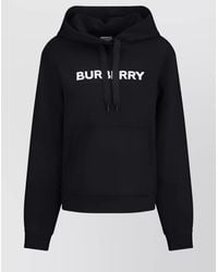 Burberry - Cotton Hoodie With Drawstring And Kangaroo Pocket - Lyst