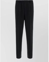 Cellar Door - Stretch Jersey Wide Leg Ezio Trousers Cropped - Lyst