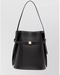 TOTEME - Calf Leather Belted Bucket Cross-Body Bag - Lyst