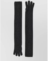 Max Mara - Long Knitted Five Fingers Soft Gloves - Lyst