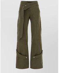 Blumarine - Cotton Pants Belt Loops Button Detail - Lyst