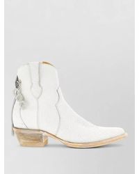 Comme des Garçons - Mexicana Ankle Boots Textured Stitching Wooden Heel - Lyst