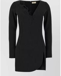 Blumarine - Stretch Crepe Mini Dress - Lyst